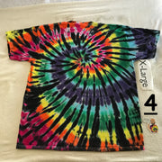 XL Tie-Dye Midnight Rainbow Spiral tee