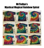 XL Tie-Dye Midnight Rainbow Spiral tee