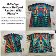 Adult Small Random WILD Pleated Tie-Dye Tee