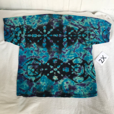 2X Discharged with some Klink X action & Tie-Dyed Tee in Blue, Purple & Aqua