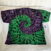 3X Discharged and Tie-Dyed Spiral Tee
