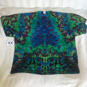 4X Discharged & Tie-Dyed Scrunch Tee