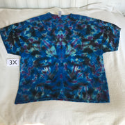3X Discharged and Tie-Dyed Scrunch Tee
