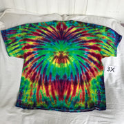 3X Tie-Dye 3-color Rainbow Spider Design Tee ~ from new video