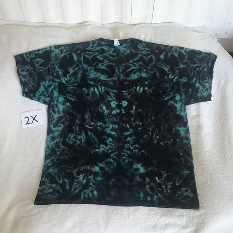 2X Discharged & Tie-Dyed Scrunch Tee