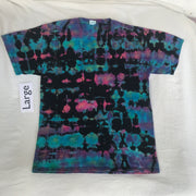Adult Large Discharged & Tie-Dyed Glitch tee