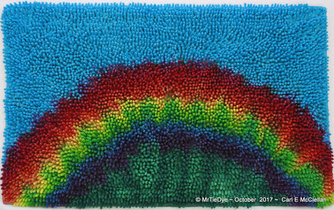 3D Rainbow Wall Art / Shaggy Cotton Chenille Rug