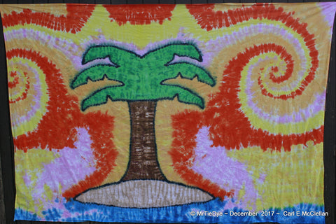 Tie-Dye Tropical Island Tapestry