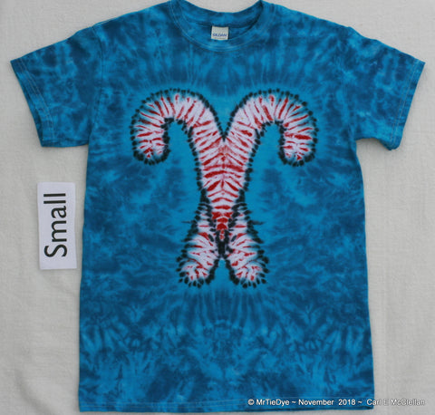Adult Small Tie-Dye Candy Canes Tee