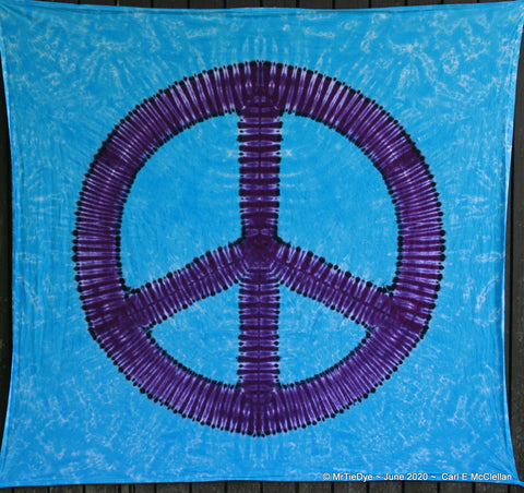 Tie-Dye Peace Sign Tapestry