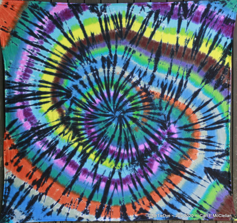 Tie-Dye Backwards Wild Spiral Tapestry