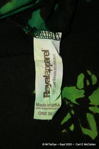 Tie-Dye Green Spider Design Neck Gaiter / Face Mask / Magic Scarf