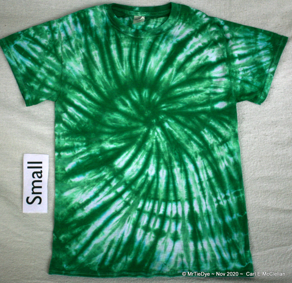 Adult Medium Tie-Dye Mint Green Spiral Tee – MrTieDye