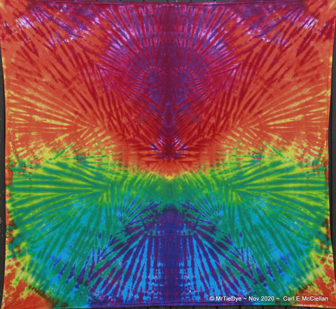 Tie-Dye Starburst DNA Rainbow Tapestry